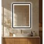 Venti Duo 5905951180410 lustro 60x80 cm prostokątne z oświetleniem z matą grzewczą czarny-złoty zdj.4