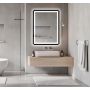 Venti Duo 5905951180427 lustro 60x80 cm prostokątne z oświetleniem z matą grzewczą czarny-srebrny zdj.4