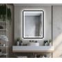 Venti Duo 5905951180434 lustro 60x80 cm prostokątne z oświetleniem z matą grzewczą czarny-biały zdj.4