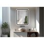 Venti Duo 5905951180434 lustro 60x80 cm prostokątne z oświetleniem z matą grzewczą czarny-biały zdj.5