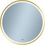 Venti Orion Gold 5905951180311 lustro 80x80 cm okrągłe z oświetleniem z matą grzewczą złoty zdj.1