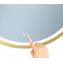 Venti Orion Gold 5905951180311 lustro 80x80 cm okrągłe z oświetleniem z matą grzewczą złoty zdj.2