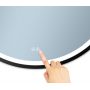Venti Orion Black 5905951180298 lustro 80x80 cm okrągłe z oświetleniem z matą grzewczą czarny zdj.2