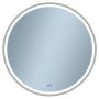 Venti Orion Silver 5905951180304 lustro 80x80 cm okrągłe z oświetleniem z matą grzewczą srebrny zdj.1