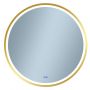Venti Orion Gold 5905951180366 lustro 60x60 cm okrągłe z oświetleniem z matą grzewczą złoty zdj.1