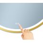 Venti Orion Gold 5905951180366 lustro 60x60 cm okrągłe z oświetleniem z matą grzewczą złoty zdj.2