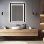 Venti Duo 5905951180441 lustro 60x80 cm prostokątne z oświetleniem z matą grzewczą czarny zdj.4