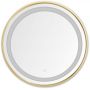 Zuma Line 003064030714 lustro 60x60 cm okrągłe z oświetleniem złoty zdj.1