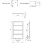 Sapho Denali DN609SS grzejnik łazienkowy dekoracyjny 90.4x55 cm zdj.2
