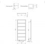Sapho Denali DN613A grzejnik łazienkowy drabinkowy 133.6x55 cm czarny zdj.2