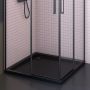 Oltens Superior 17001300 brodzik kwadratowy 90x90 cm czarny zdj.10