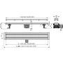 Alca Double Fit&Go APZ13DOUBLE9950 odpływ liniowy z rusztem 95 cm stal zdj.2