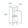 Astor Lupo AMLUC11007 szafka boczna stojąca 30x35.2 cm zdj.2