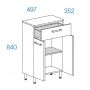Astor Lupo AMLUC15007 szafka boczna stojąca 49.7x35.2 cm zdj.2