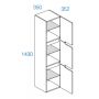 Astor Spectra AMSES12070 szafka boczna wisząca 35x35.2 cm zdj.2