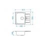 Alveus Line 1065681 zlewozmywak stalowy 61.5x50 cm stal zdj.2
