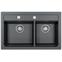 Alveus Atrox 1132002 zlewozmywak granitowy 79x50 cm czarny zdj.1