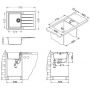 Alveus Cadit 1148159 zlewozmywak granitowy 79x50 cm czarny zdj.2
