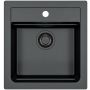 Alveus Atrox 1148161 zlewozmywak granitowy 50x47 cm czarny zdj.1