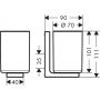 Axor Universal Rectangular 42604990 kubek do mycia zębów zdj.2