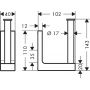 Axor Universal Rectangular 42654820 uchwyt na papier toaletowy nikiel zdj.2
