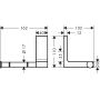 Axor Universal Rectangular 42656670 uchwyt na papier toaletowy czarny zdj.2