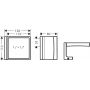 Axor Universal Rectangular 42649670 lusterko kosmetyczne 12x11 cm kwadratowe czarny zdj.2
