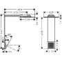 Axor ShowerComposition 12594670 deszczownica z ramieniem 23.8x23.8 cm prostokątna czarna zdj.2
