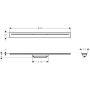 Axor Drain 42521330 element zewnętrzny odpływu 80 cm czarny zdj.2