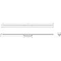 Axor Drain 42524330 element zewnętrzny odpływu 120 cm czarny zdj.2