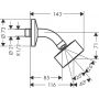 Axor One 48490700 deszczownica z ramieniem 7.3x7.3 cm okrągła biała zdj.2