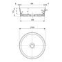 Bocchi Sottile Slim Line 14780040325 umywalka 38x38 cm okrągła nablatowa czarna zdj.2