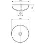 Bocchi Sottile Slim Line 14940070125 umywalka 37.9x37.9 cm okrągła nablatowa zdj.2