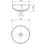 Bocchi Sottile Slim Line 14940710325 umywalka 37.9x37.9 cm okrągła zdj.2