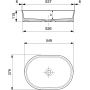 Bocchi Sottile Slim Line 15210060125 umywalka 54.9x37.9 cm owalna nablatowa szary/kamień zdj.2