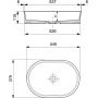 Bocchi Sottile Slim Line 15210290125 umywalka 54.9x37.9 cm owalna nablatowa niebieska zdj.2