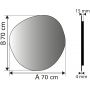 BD Art Luna 301210000376 lustro 70x70 cm z oświetleniem zdj.2
