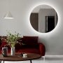 Baltica Design Tiny Border Bright 5904107911588 lustro 90x90 cm okrągłe z oświetleniem z matą grzewczą biały zdj.1