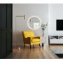 Baltica Design Tiny Border Bright 5904107912264 lustro 80x80 cm okrągłe z oświetleniem z matą grzewczą złoty zdj.3