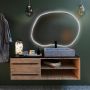 Baltica Design Bright Stain II 5904107919713 lustro 90x64 cm z oświetleniem srebrny zdj.1