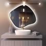Baltica Design Bright Stain III 5904107920184 lustro 70x60 cm z oświetleniem czarny zdj.1