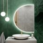 Baltica Design Tiny Border Semi Round 5904107927992 lustro 150x85 cm z oświetleniem biały zdj.1