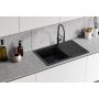 Berg Diva BRD1911 zlewozmywak granitowy 78x46 cm czarny zdj.6