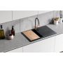 Berg Hobart BRQ1911BK zlewozmywak granitowy 78x50 cm czarny zdj.4