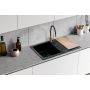 Berg Hobart BRQ1911BK zlewozmywak granitowy 78x50 cm czarny zdj.5