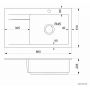 Berg Grazia BRZ19C11P zlewozmywak ceramiczny 86x51 cm czarny zdj.2