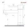 Corsan Lugo CMB7511BSL bateria umywalkowa stojąca stal zdj.3
