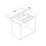 Ciarko Design Moondraft CDB6001CC okap kuchenny 60 cm blatowy czarny zdj.8