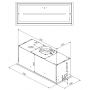 Ciarko Design Uno CDZ5504C okap kuchenny 55 cm podszafkowy czarny zdj.2