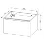 Comad Leonardo White LEONARDOWHITE8260B1S szafka wisząca podumywalkowa 60x45.8 cm zdj.2